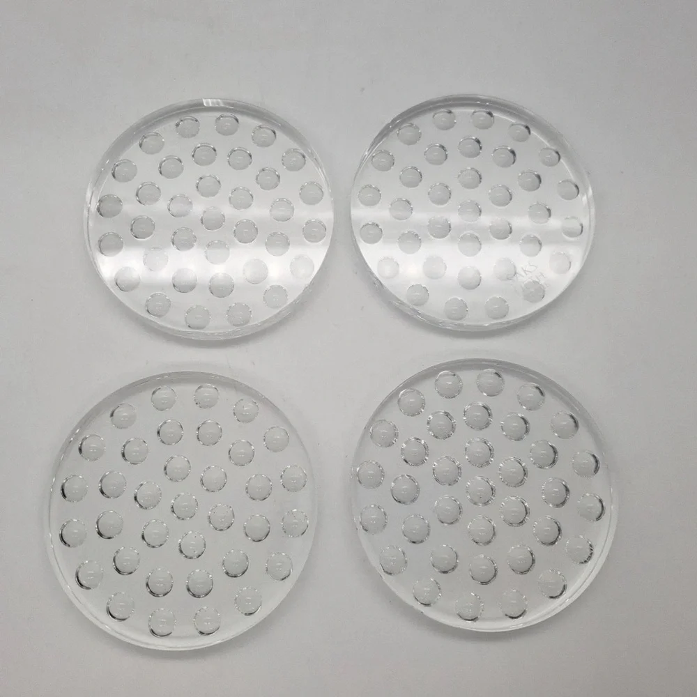 BLACK SAKS FIFTH AVENUE Crystal Bubble Coaster Set of 4 -